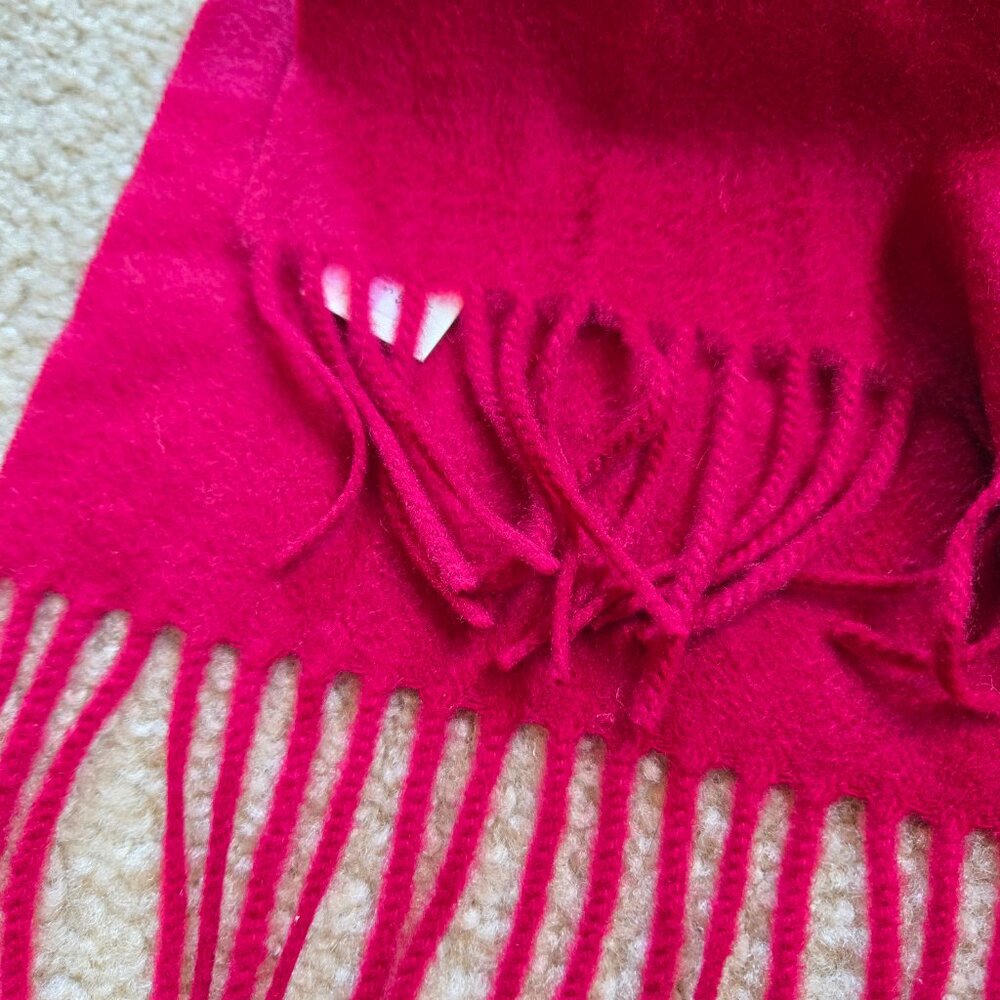 NWT Burgundy Cashmere Scarf Lona Scott - Picture 6 of 6